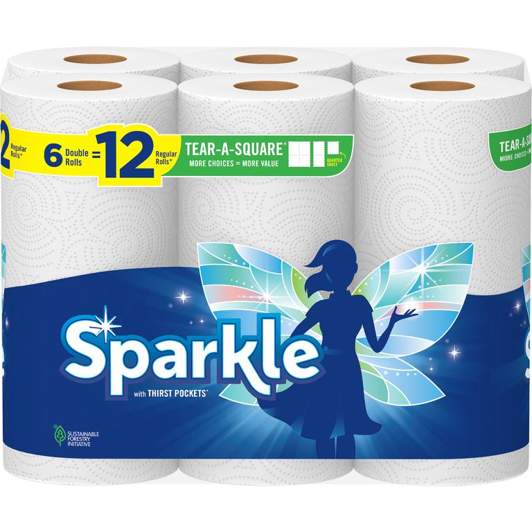 on any ONE (1) package of Sparkle® Paper Towels, 6 Roll or larger/